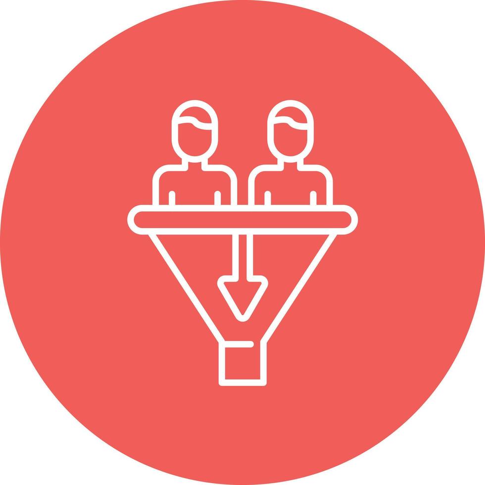 Conversion Line Circle Background Icon vector