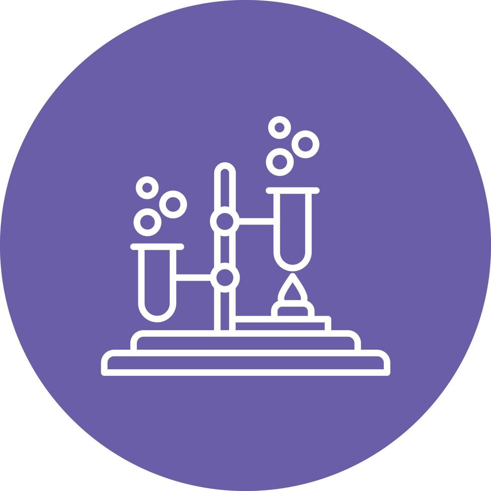 Chemical Laboratory Line Circle Background Icon vector