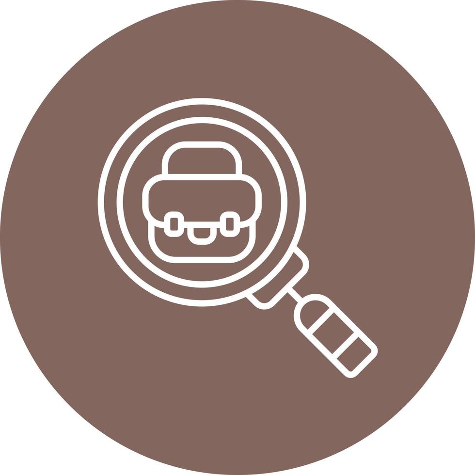 Job Searching Line Circle Background Icon vector