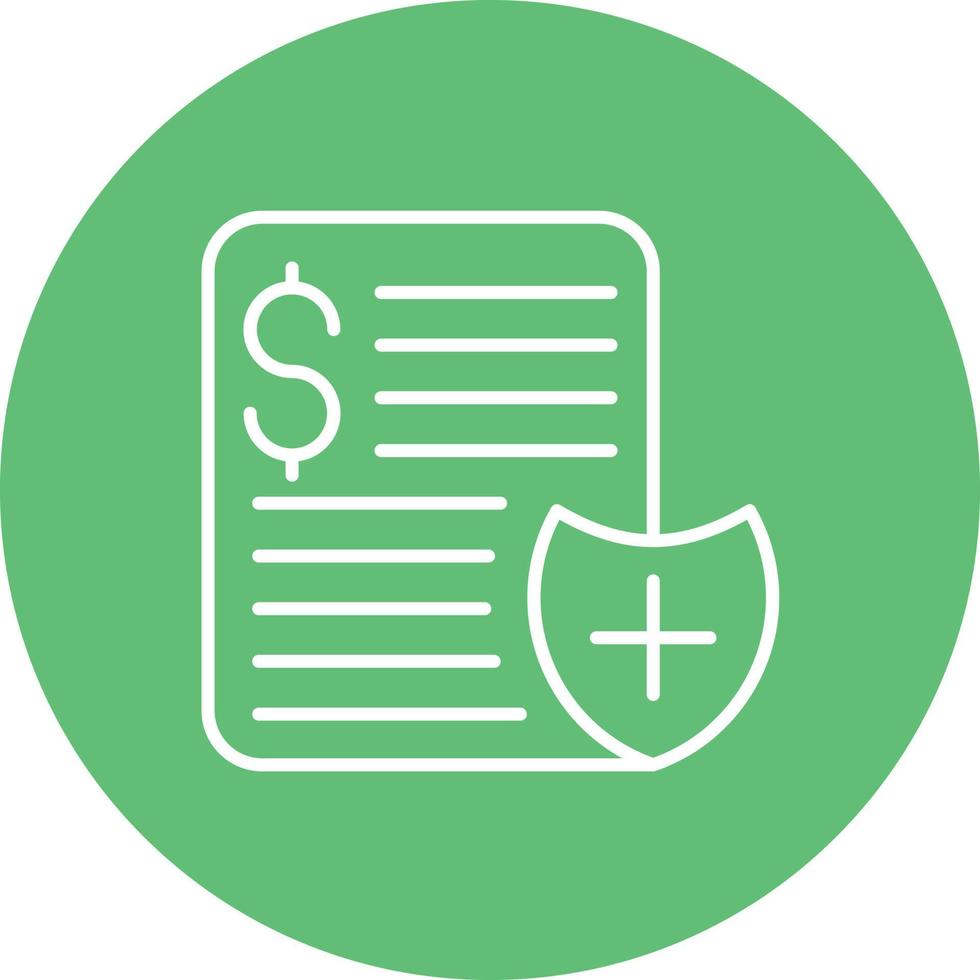 Accident Compensation Line Circle Background Icon vector