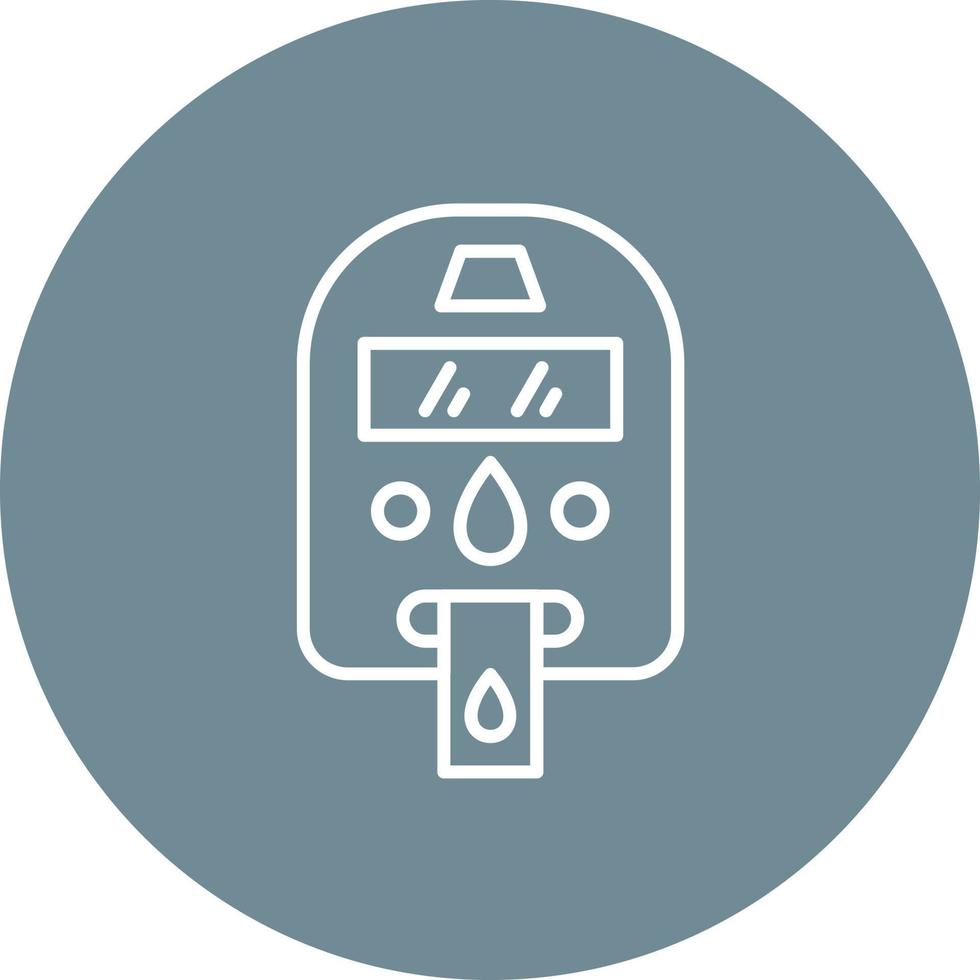 Glucometer Line Circle Background Icon vector