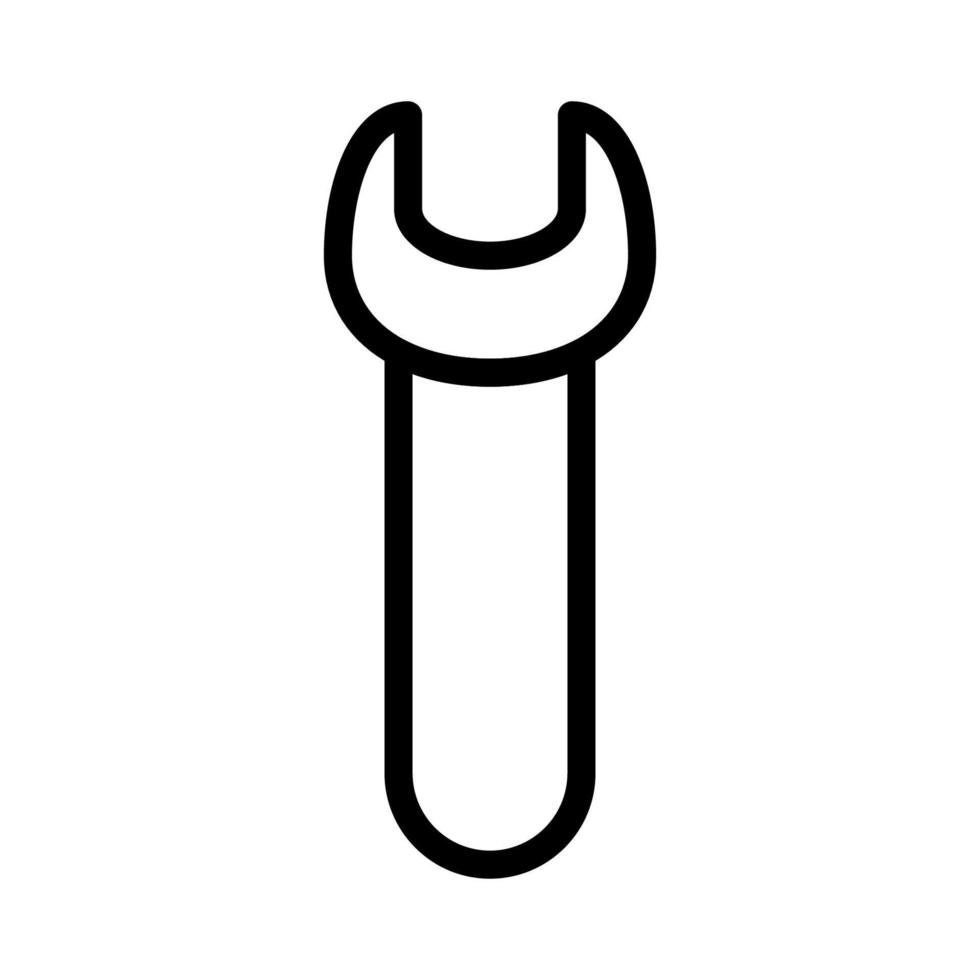 Spanner line icon isolated on white background. Black flat thin icon on modern outline style. Linear symbol and editable stroke. Simple and pixel perfect stroke vector illustration.
