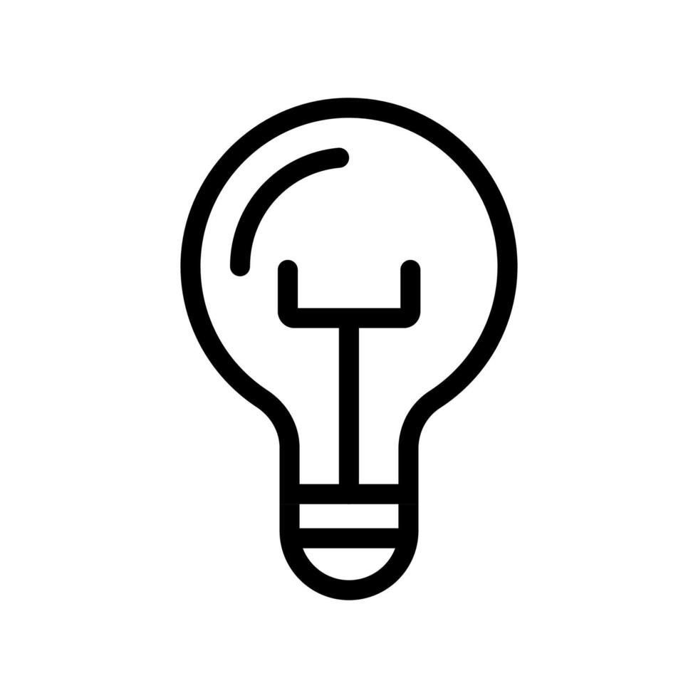 Light bulb line icon isolated on white background. Black flat thin icon on modern outline style. Linear symbol and editable stroke. Simple and pixel perfect stroke vector illustration.