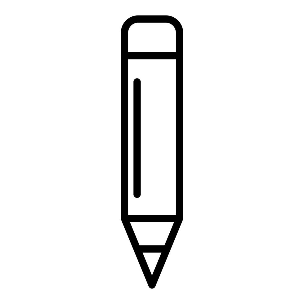 Pencil line icon isolated on white background. Black flat thin icon on modern outline style. Linear symbol and editable stroke. Simple and pixel perfect stroke vector illustration.