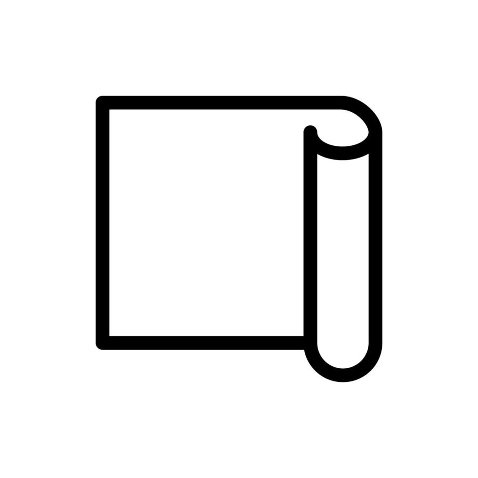 icono de línea de papel aislado sobre fondo blanco. icono negro plano y delgado en el estilo de contorno moderno. símbolo lineal y trazo editable. ilustración de vector de trazo simple y perfecto de píxeles.