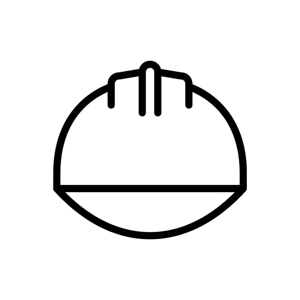 Construction hat icon line isolated on white background. Black flat thin icon on modern outline style. Linear symbol and editable stroke. Simple and pixel perfect stroke vector illustration