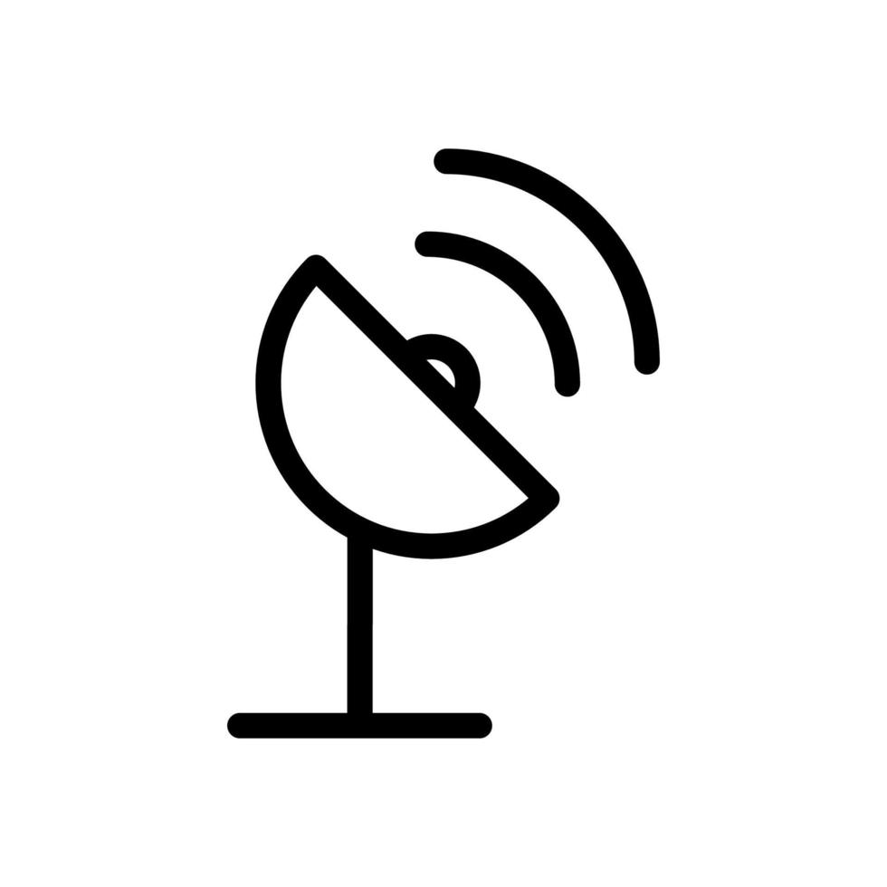 icono de línea de antena aislado sobre fondo blanco. icono negro plano y delgado en el estilo de contorno moderno. símbolo lineal y trazo editable. ilustración de vector de trazo simple y perfecto de píxeles.