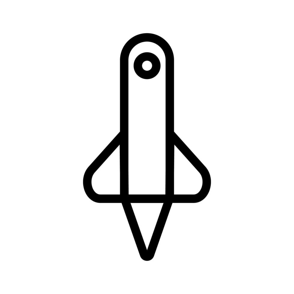 Rocket line icon isolated on white background. Black flat thin icon on modern outline style. Linear symbol and editable stroke. Simple and pixel perfect stroke vector illustration.