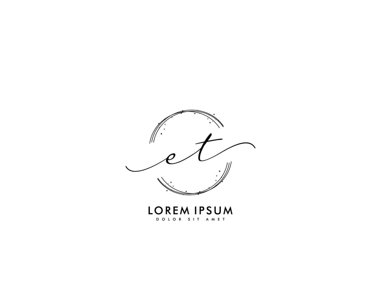 monograma de belleza de logotipo inicial y femenino y diseño de logotipo elegante, logotipo de escritura a mano de firma inicial, boda, moda, floral y botánica con plantilla creativa vector