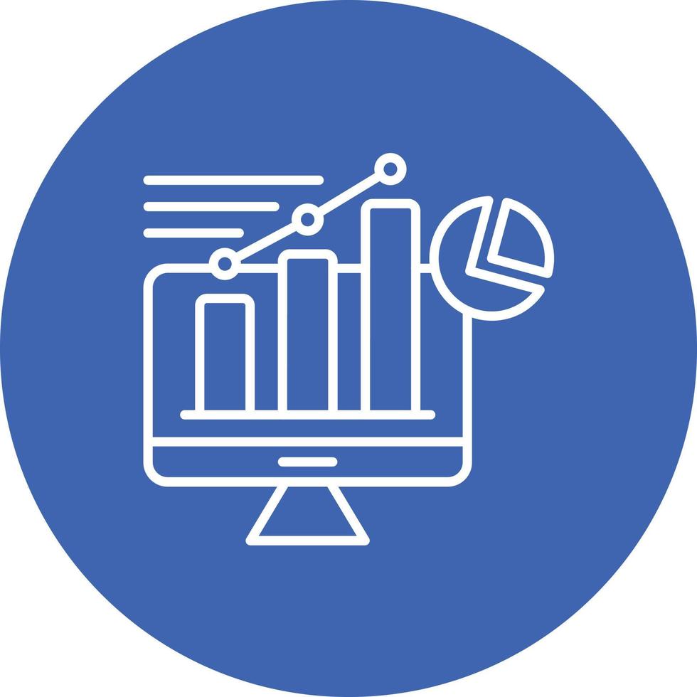Data Visualization Line Circle Background Icon vector
