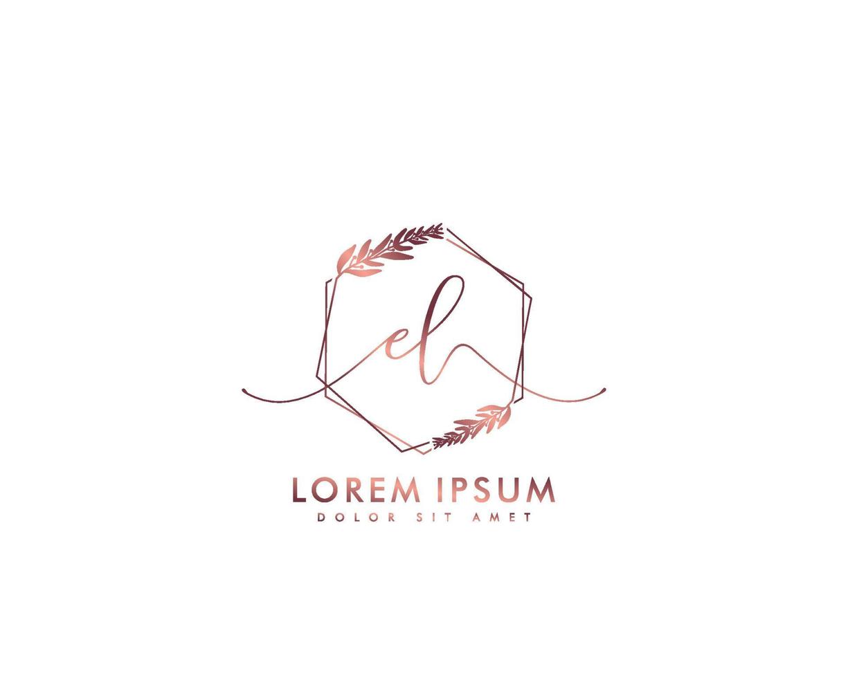 monograma de belleza del logotipo femenino inicial y diseño de logotipo elegante, logotipo de escritura a mano de la firma inicial, boda, moda, floral y botánica con plantilla creativa vector