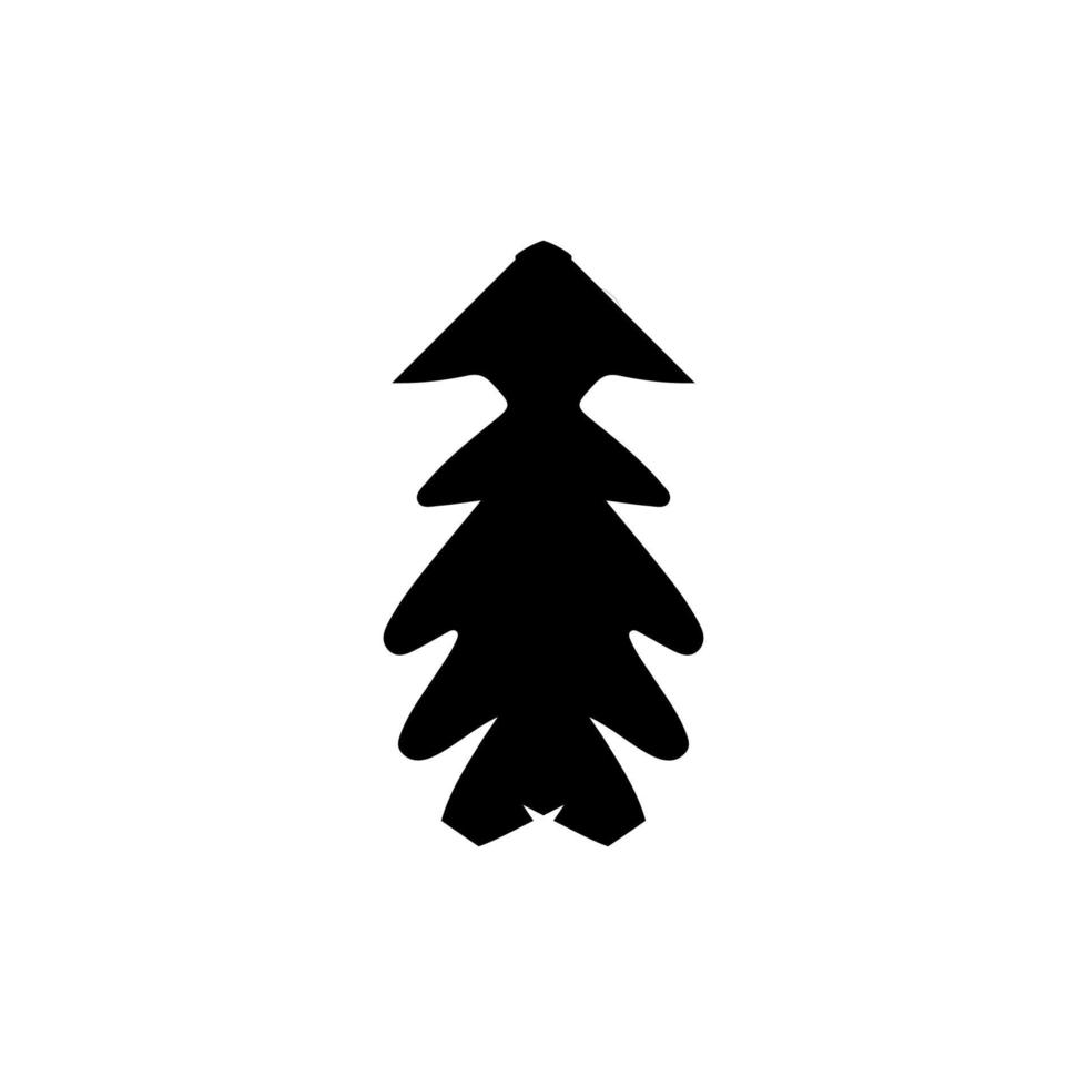 Pine tree icon. Simple style Merry Christmas poster background symbol. Pine tree brand logo design element. Pine tree t-shirt printing. Vector for sticker.