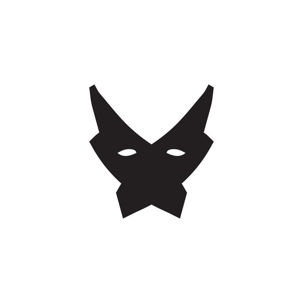 Horror mask icon. Simple style masquerade poster background symbol. Mask brand logo design element. Horror mask T-shirt printing. Vector for sticker.