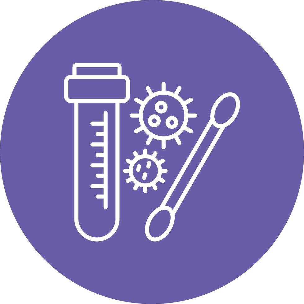 PCR Test Line Circle Background Icon vector