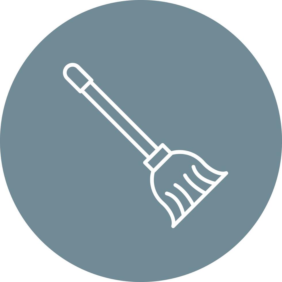 Mop Line Circle Background Icon vector