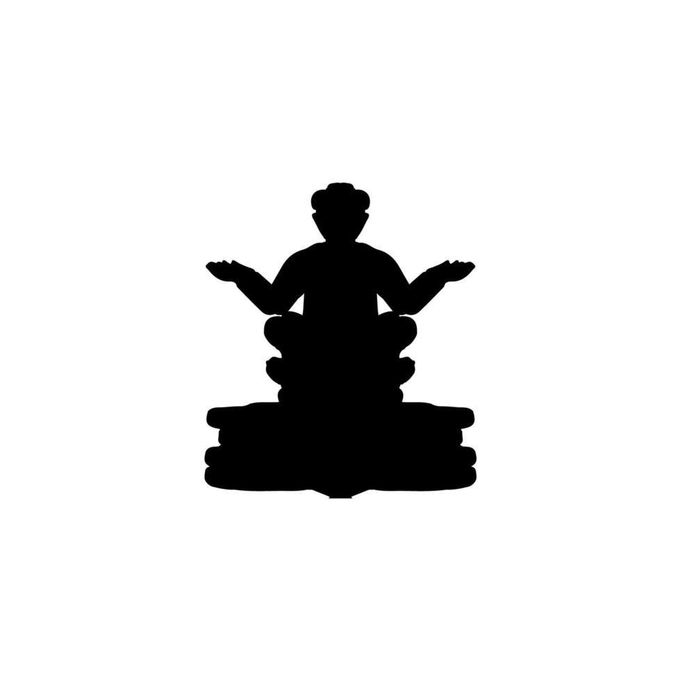 icono de Buda. símbolo de fondo de cartel de vacaciones de buddha purnima de estilo simple. elemento de diseño del logotipo de la marca Buda. impresión de camisetas de buda. vector para pegatina.