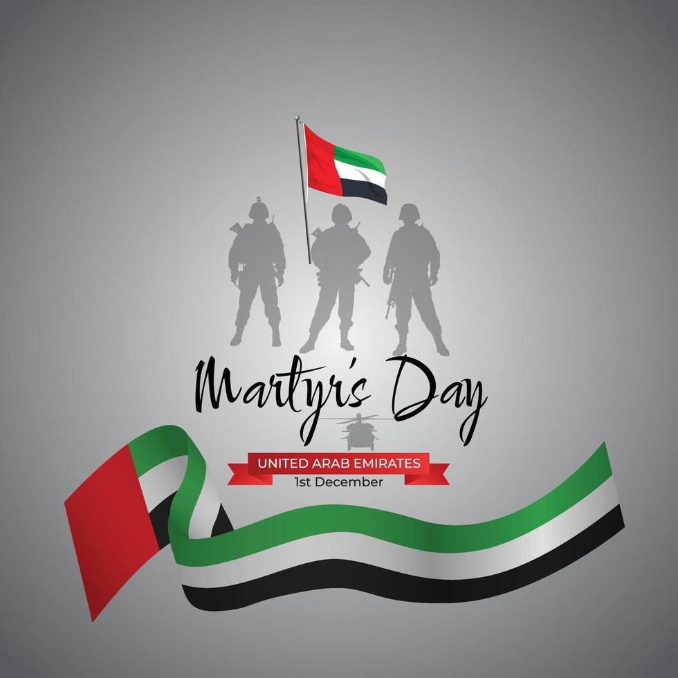 UAE National Day and Martyr's Day vector