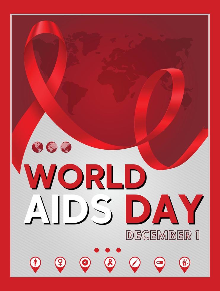 World Aids Day 1st December vector