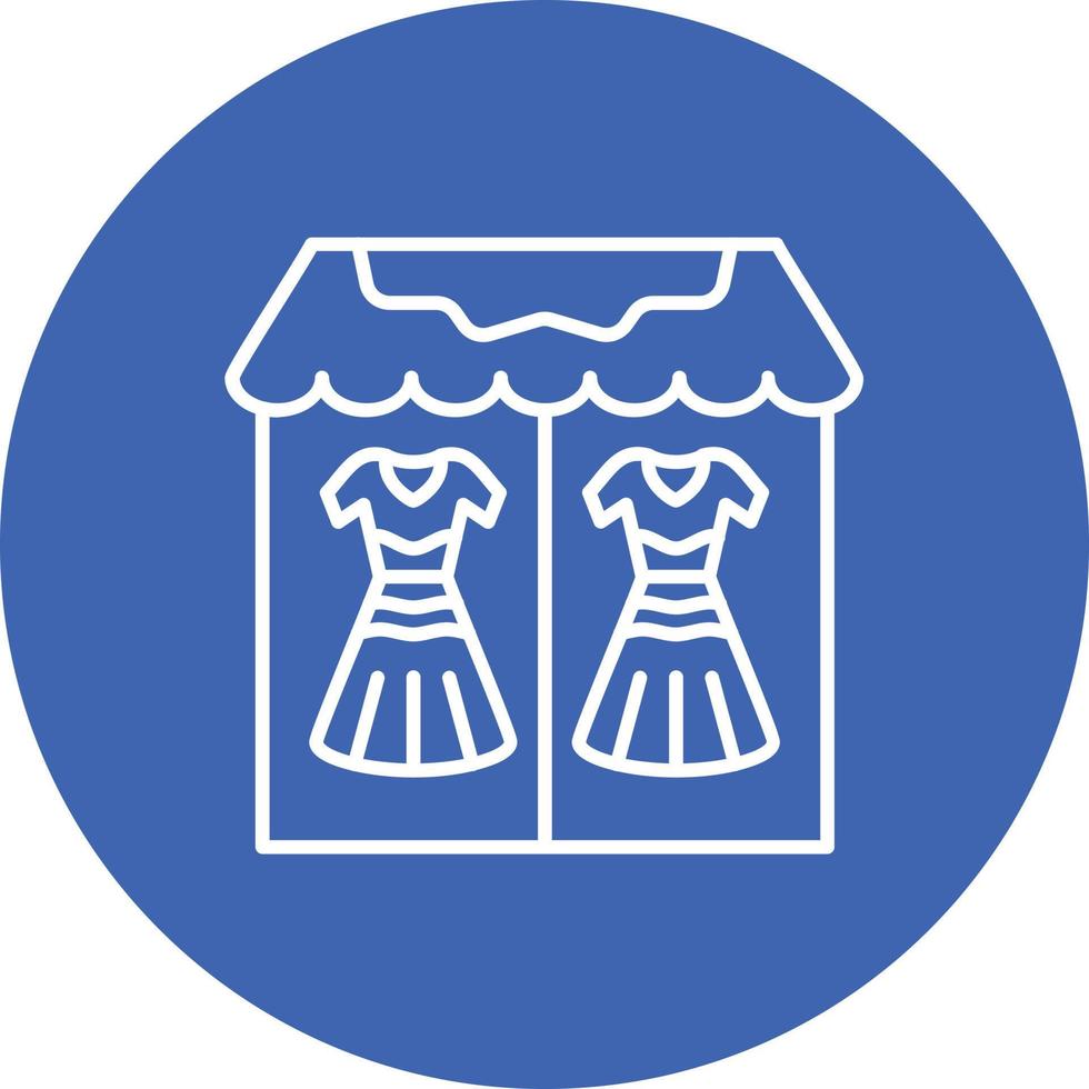 icono de fondo de círculo de línea de tienda de moda vector