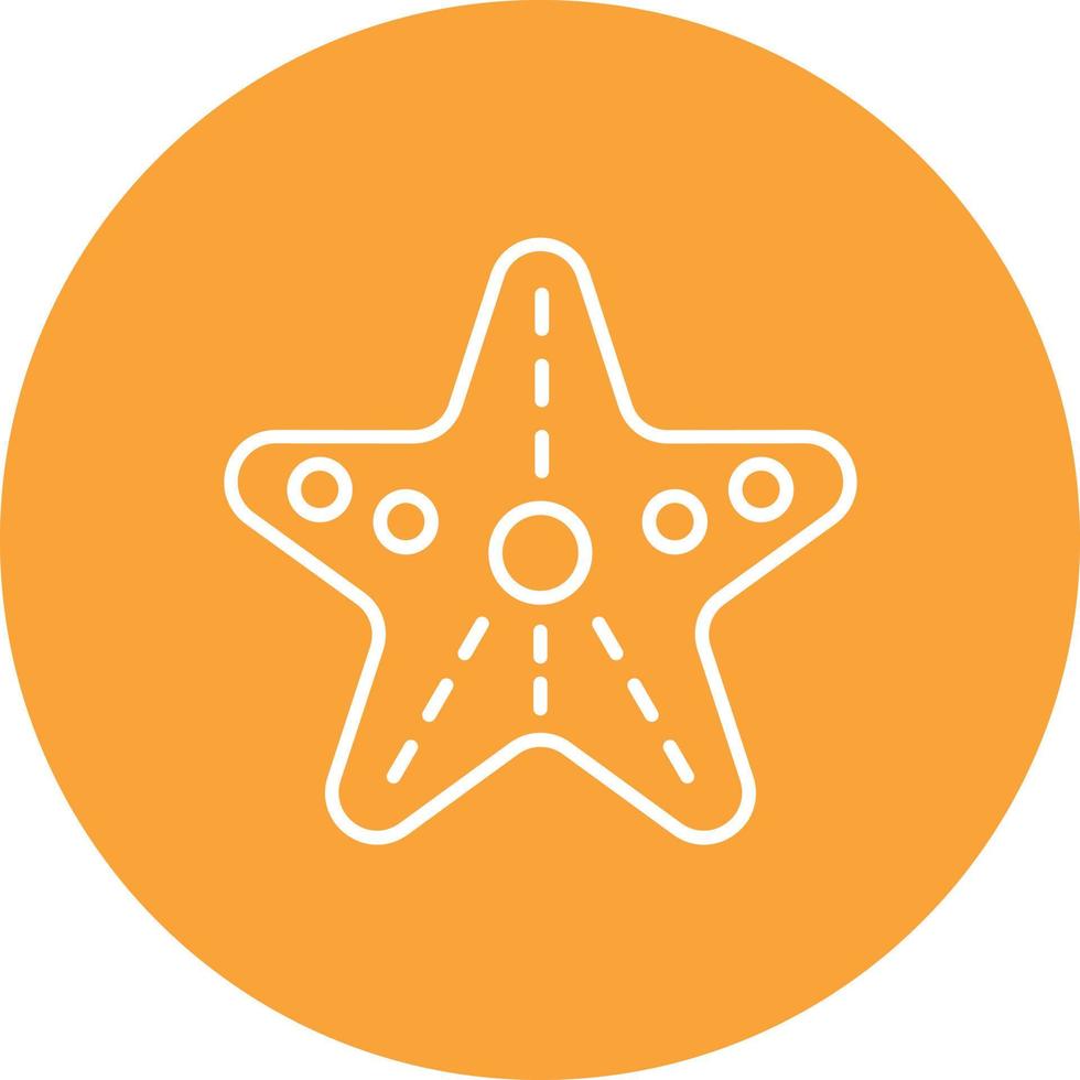 Starfish Line Circle Background Icon vector