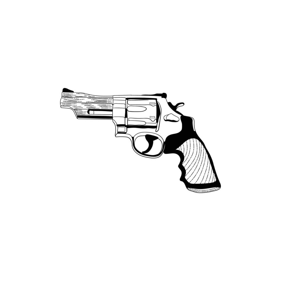 handgun weapon illustration creative design vector