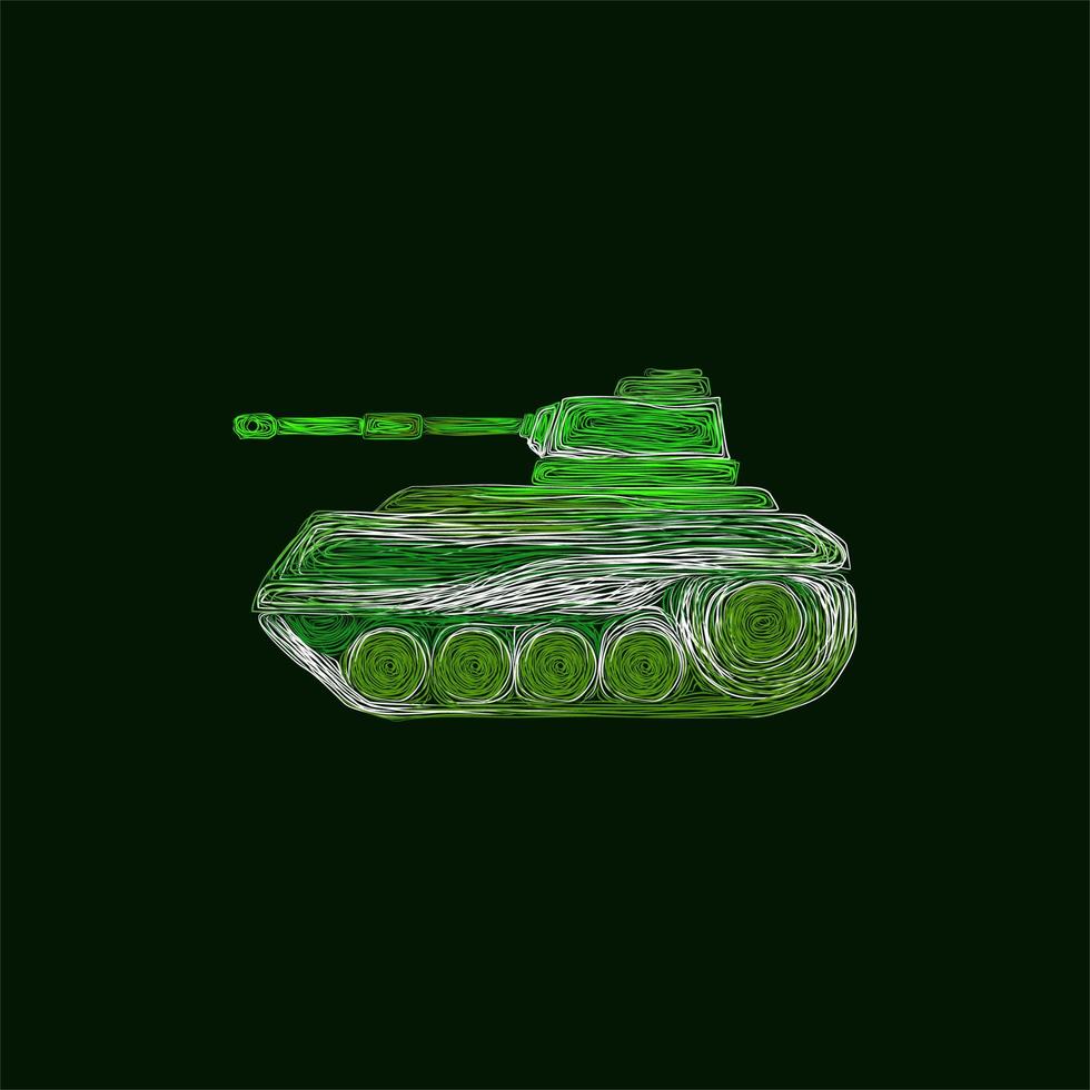 barrel tank army artwork style creative design vector