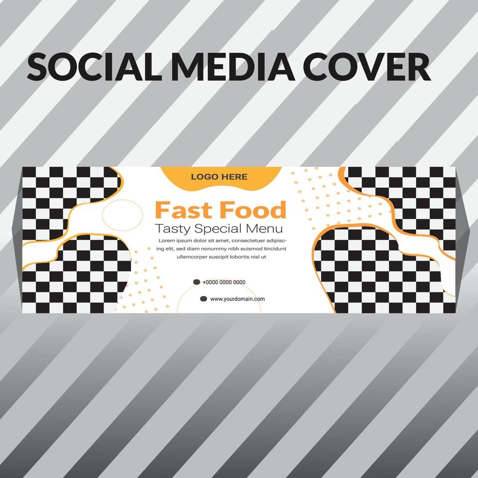 social media cover template vector