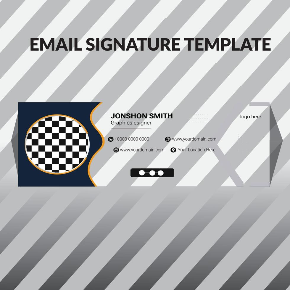email signature design vector
