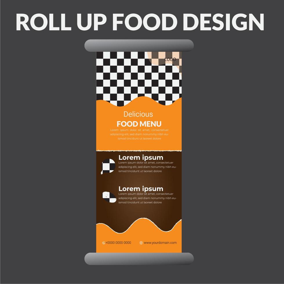 Food Roll Up Design vector
