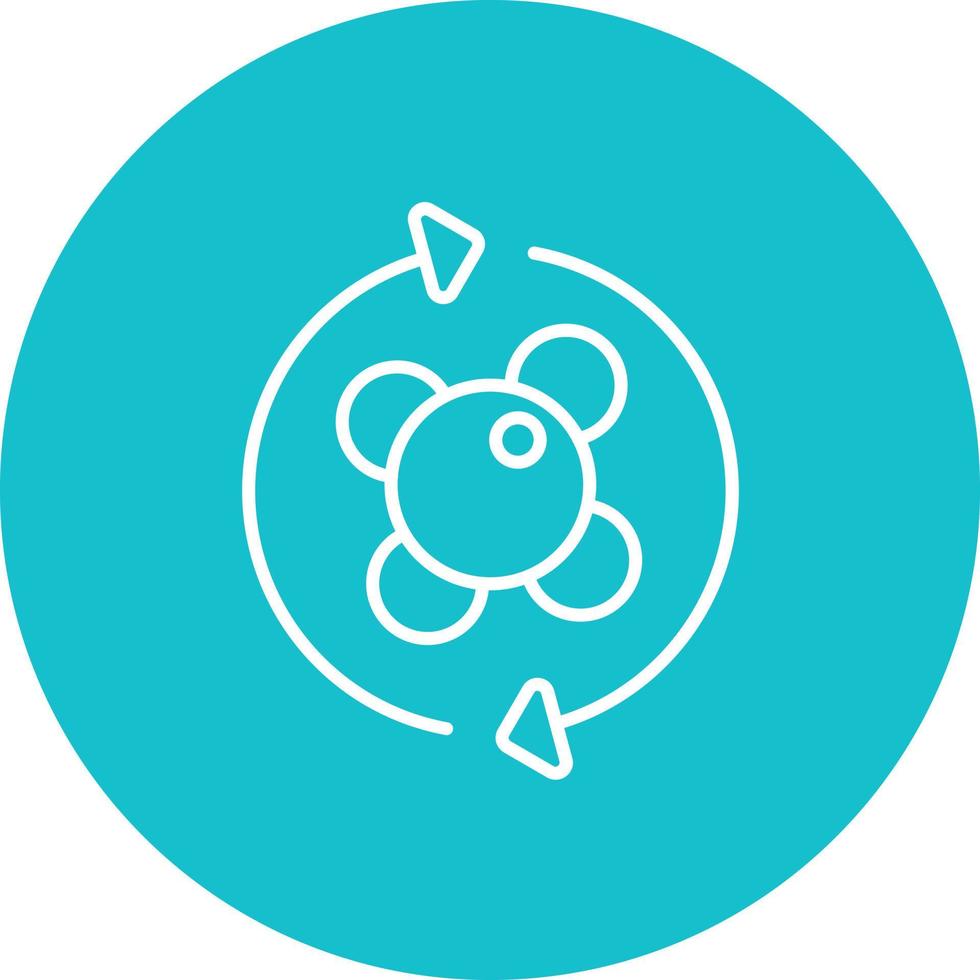 Metabolism Line Circle Background Icon vector