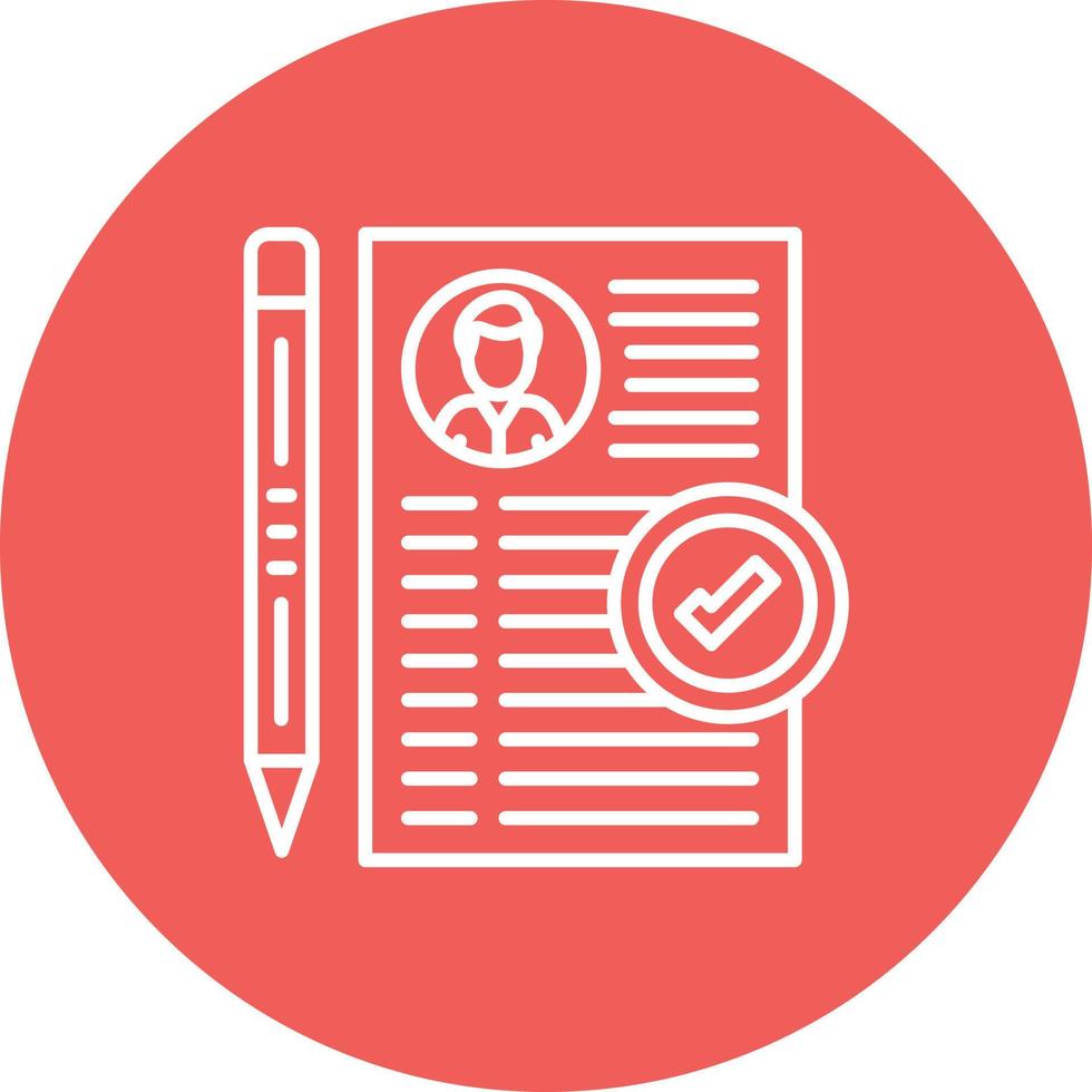 Enrolment Line Circle Background Icon vector