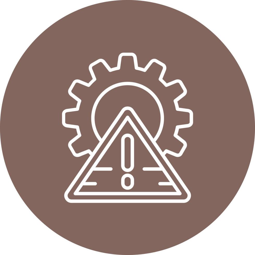 Crisis Management Line Circle Background Icon vector