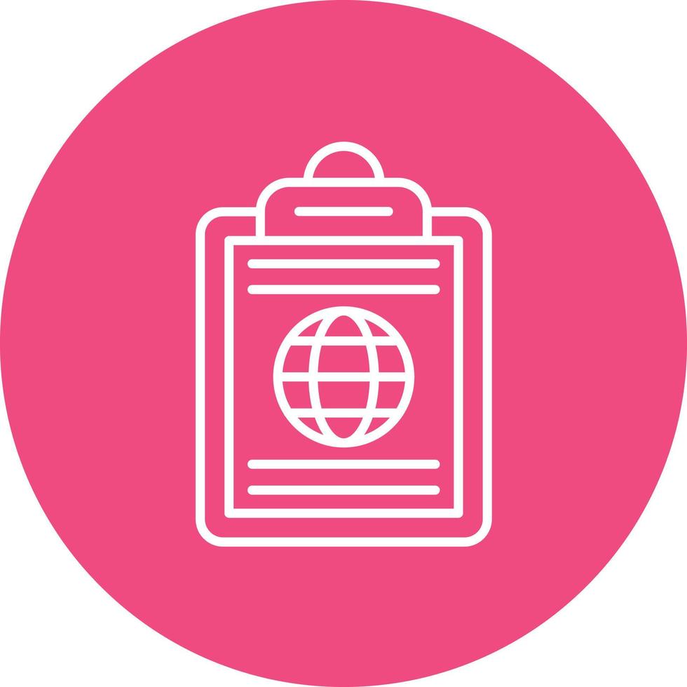 Ecosystem Planning Line Circle Background Icon vector