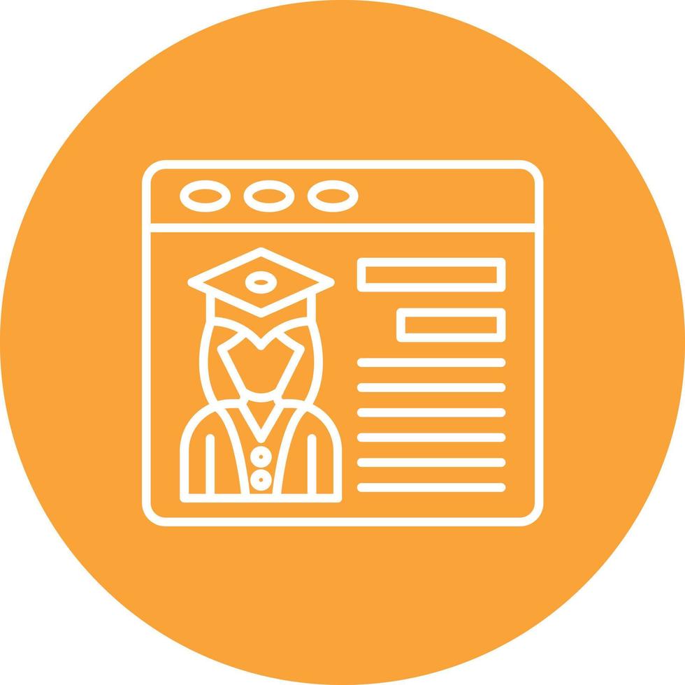 Student Portal Line Circle Background Icon vector