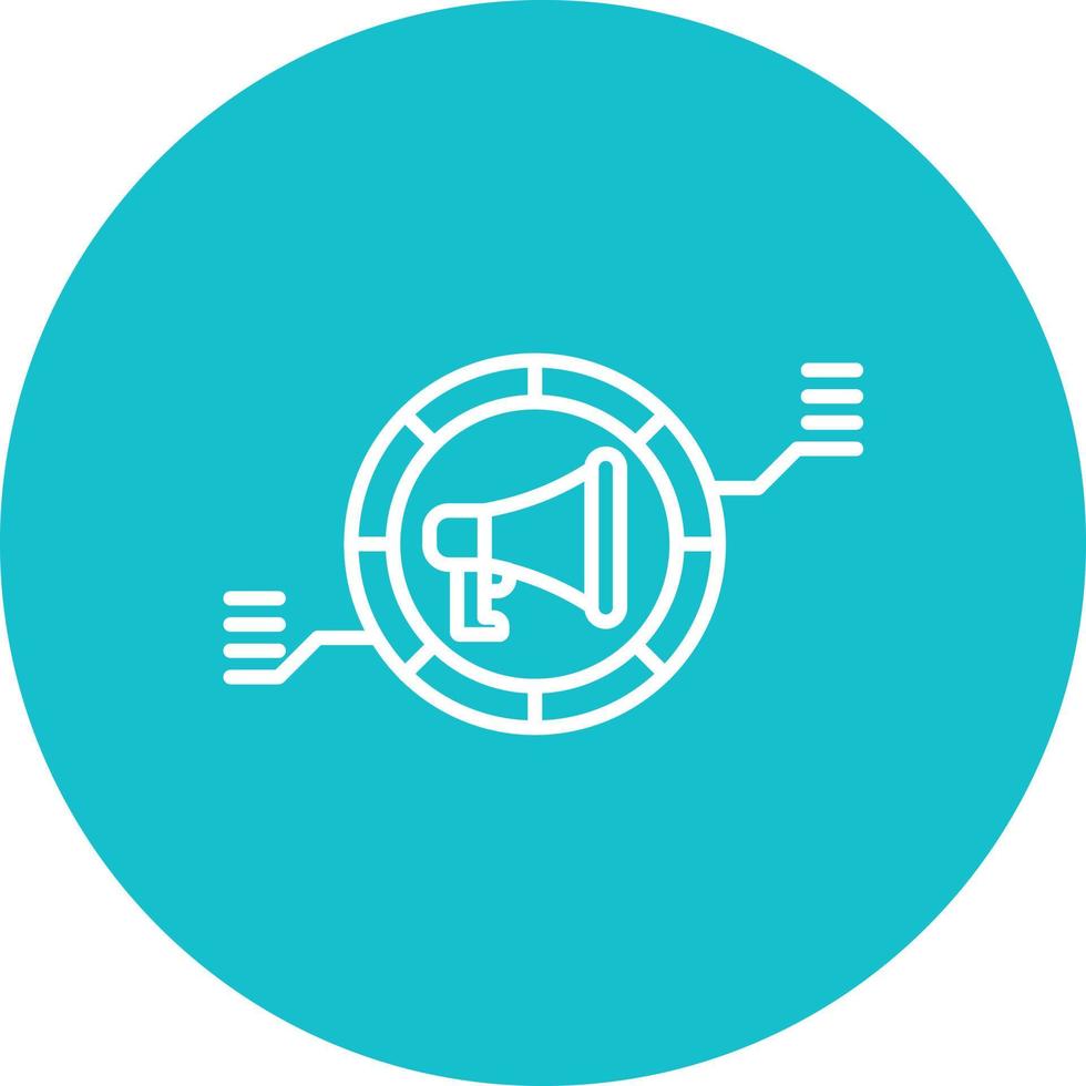 Data Segmentation Line Circle Background Icon vector