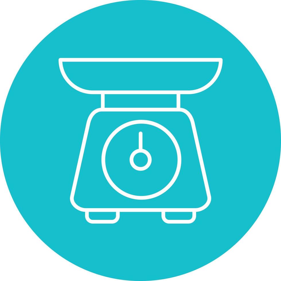 Food Scale Line Circle Background Icon vector