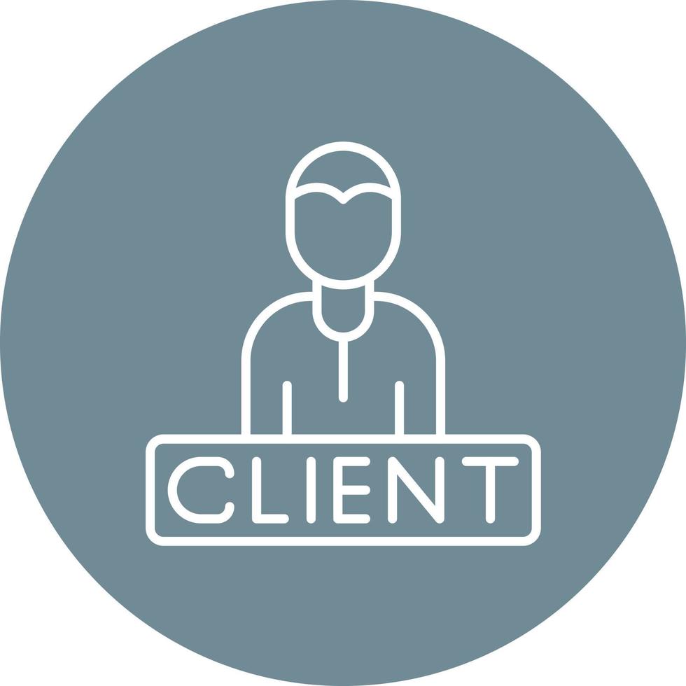 Clients Line Circle Background Icon vector