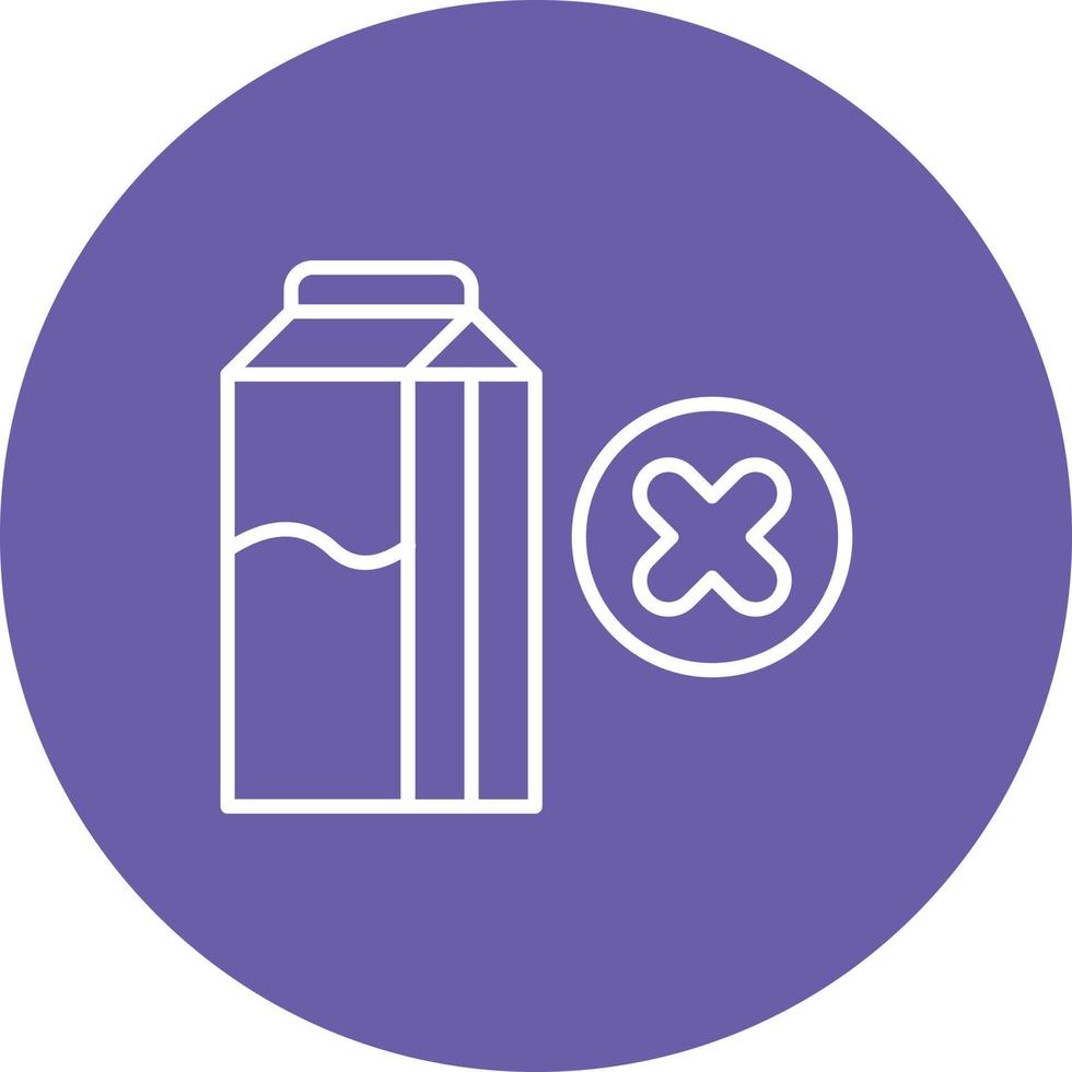 Dairy Free Food Line Circle Background Icon vector