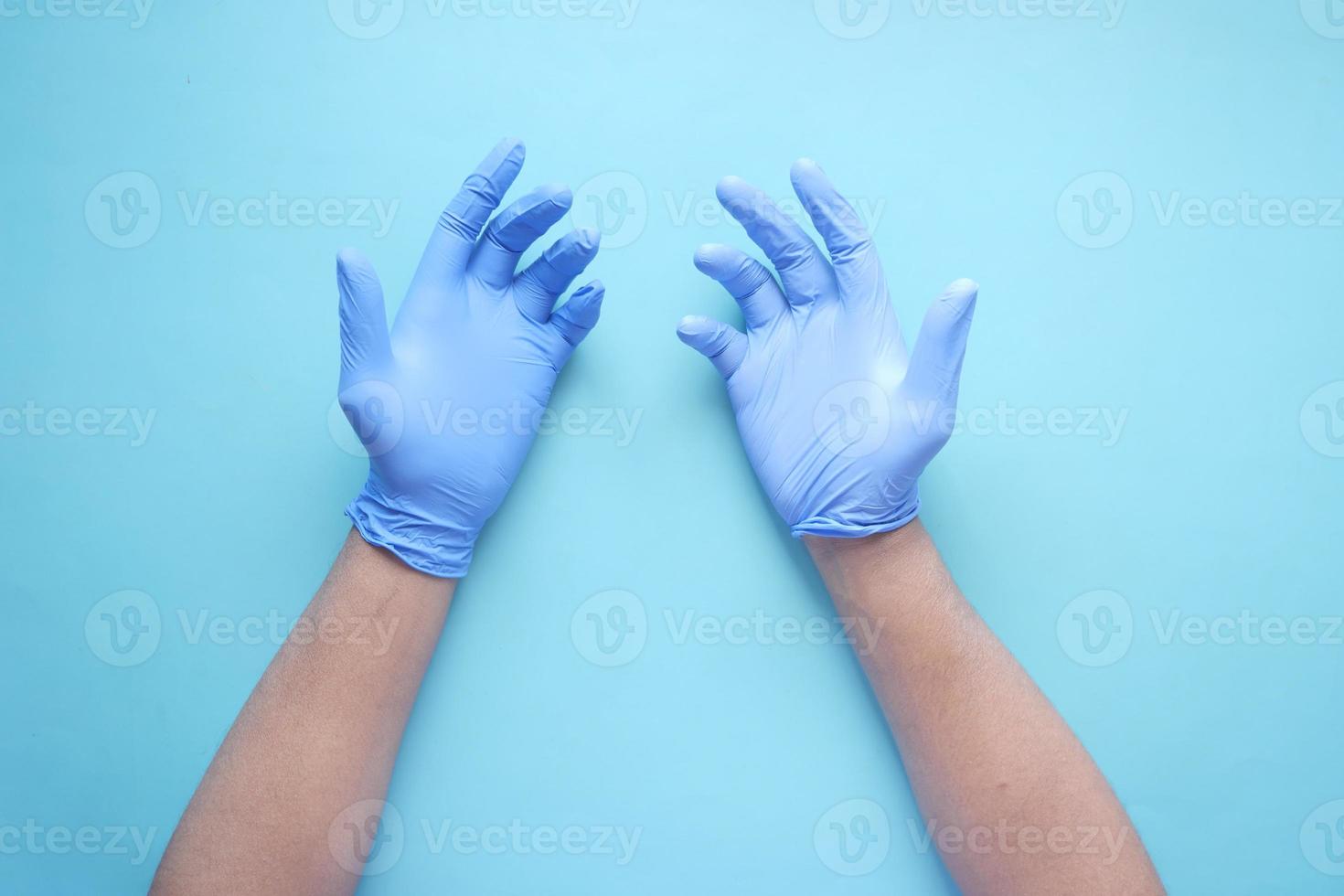 hombre, doctor, lleva, médico, guantes, cicatrizarse foto