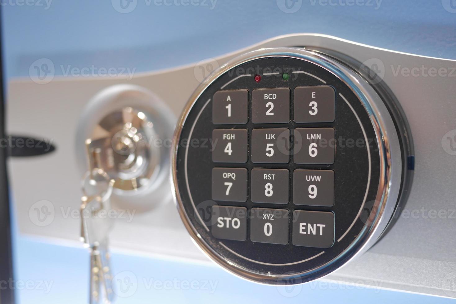 Safe dial lock close up background photo