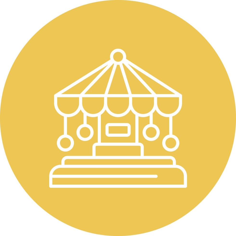 Amusement Park Line Circle Background Icon vector