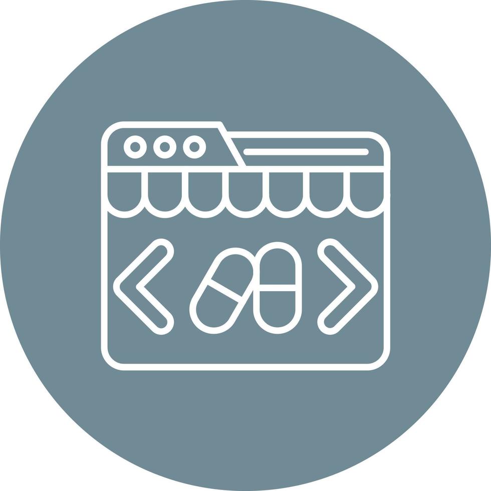 Wide Selection Of Products Line Circle Background Icon vector