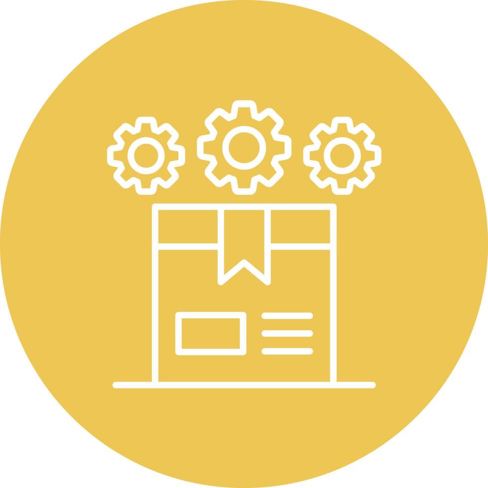 Procedure Package Line Circle Background Icon vector