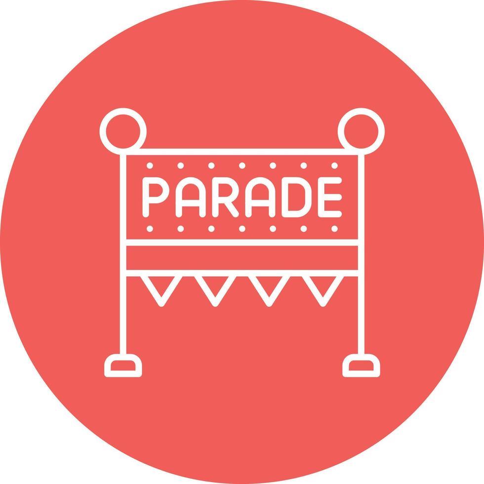 Parade Line Circle Background Icon vector