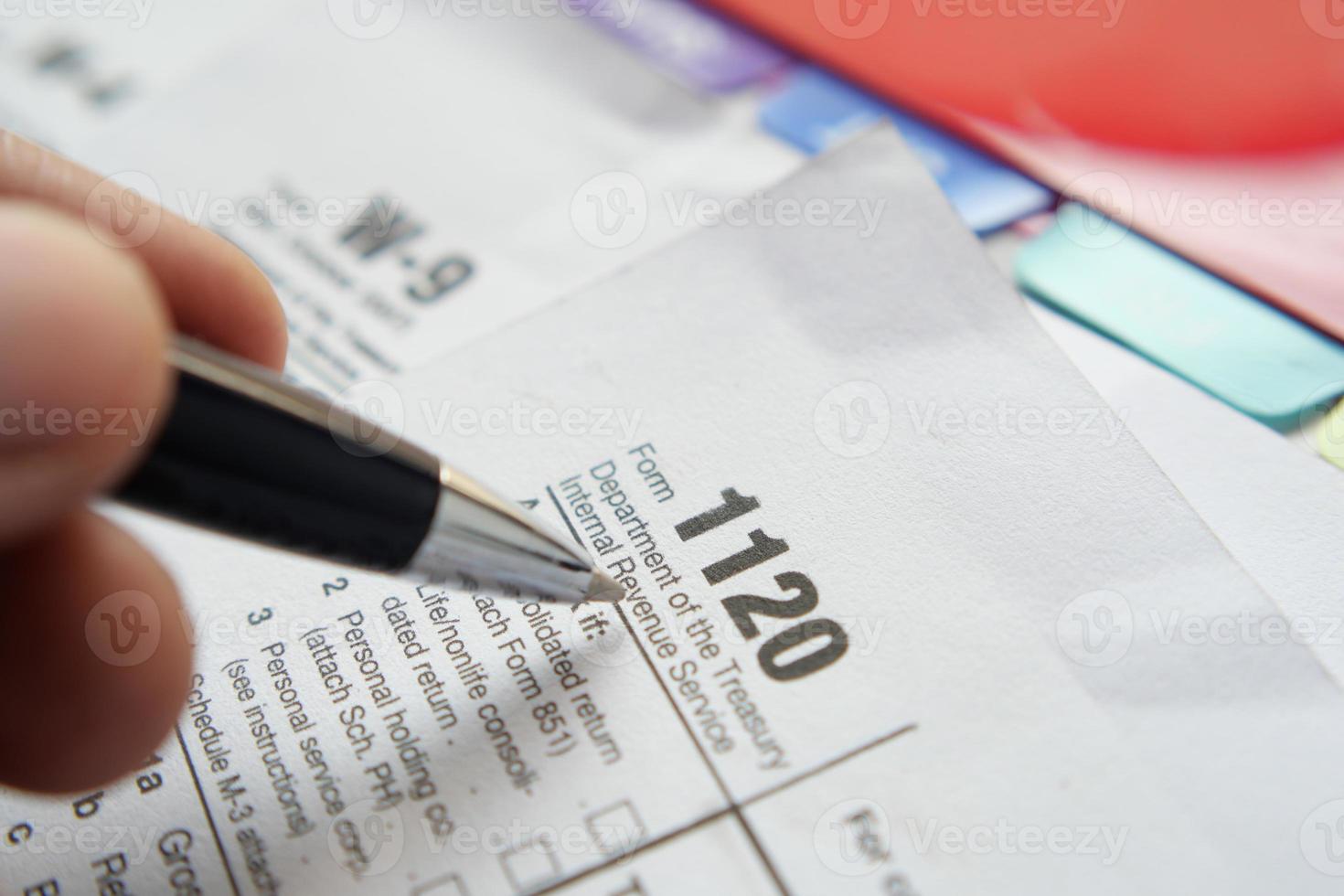 many US tax form on table photo