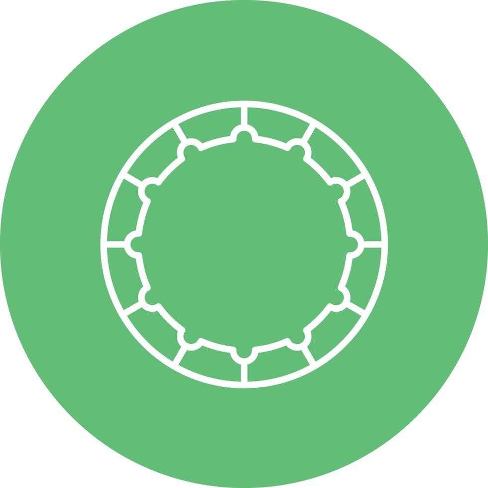 Hoop Line Circle Background Icon vector