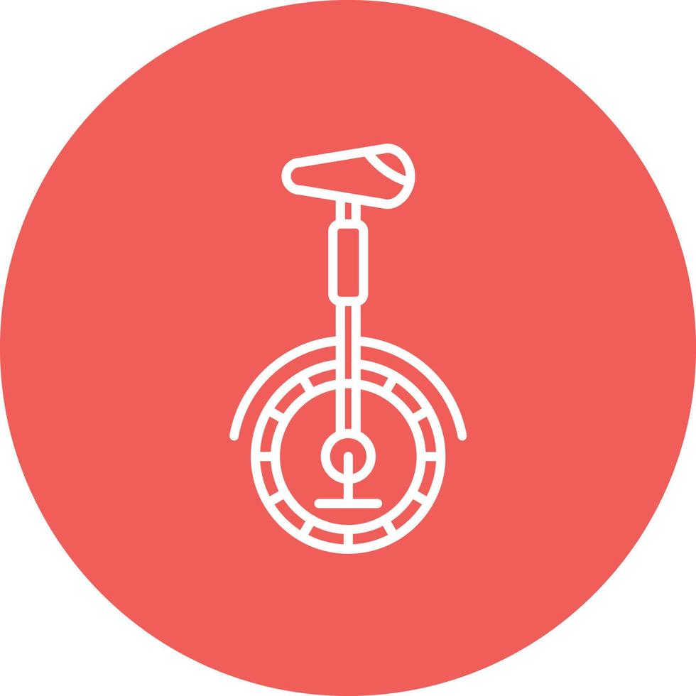 Unicycle Line Circle Background Icon vector