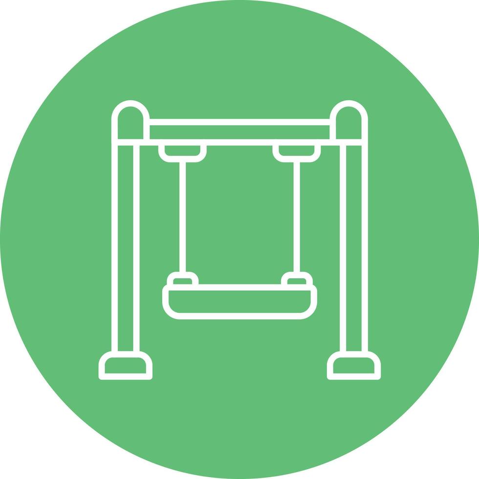 Swing Line Circle Background Icon vector