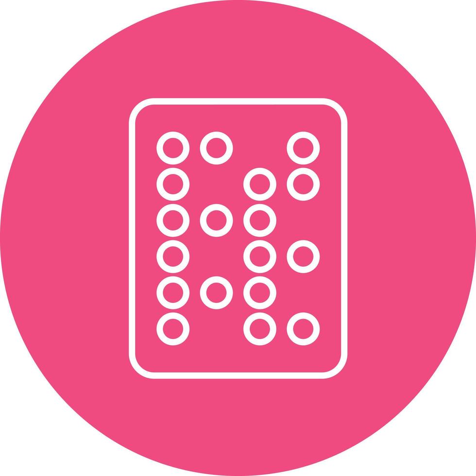 Braille Text Line Circle Background Icon vector