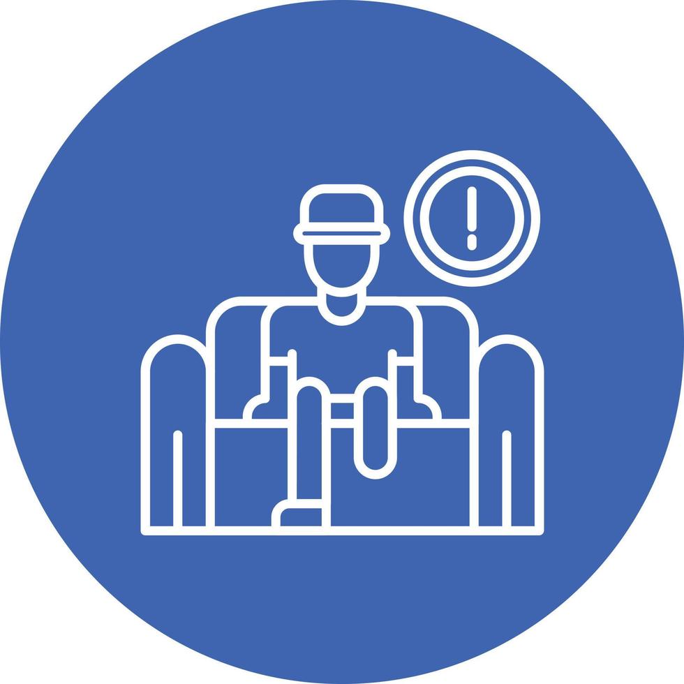 Disability Information Line Circle Background Icon vector